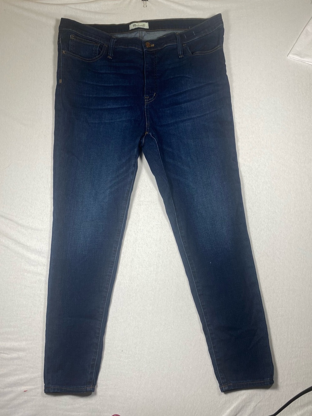 Madewell Women’s 9” Mid Rise Skinny Jeans Size 34 Dark Wash Stretch